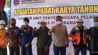Bambang H Anggota DPR-RI Buka Kegiatan Padat Karya 2021 Di UPP III Indramayu