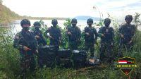 TNI Satgas Pamtas Yonif 131/Brs Gagalkan Penyeludupan Ratusan Beer Kaleng Ilegal Dari PNG ke Papua