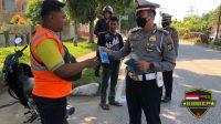 Kasat Lantas Tertibkan Pengendara Kendaraan Bermotor yang Tidak Pakai Masker