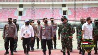 Panglima TNI, Kapolri dan Menpora Tinjau Kesiapan Stadion dan Arena Akuatik PON XX