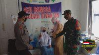 TNI Polri Monitoring kegiatan Vaksinasi Covid-19 Untuk Anak Usia 12-17 Tahun di Aceh Timur.
