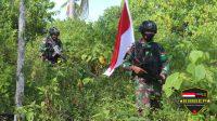 Satgas Pamtas Yonif 131/Brs Melaksanakan Patroli Untuk Mengecek Patok Batas RI-PNG