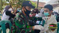 Kodim 1628/SB Gelar Serbuan Vaksinasi Sasar Siswa Sekolah di Sumbawa Barat