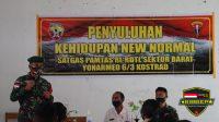 Satgas Yonarmed 6/3 Kostrad Gelar Sosialisasi New Normal di SMA 1 Mutis Eban