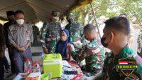 Sambut HUT TNI Ke 76,Kodim 0602/ Serang Menggelar Vaksin Masal Covid19 Dan Di Tinjau Langsung Danrem 064/MY