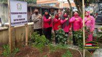 Manfaatkan Lahan Kosong, Bhayangkari Polsek Pandeglang Bangun Apotek Hidup