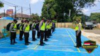 Apel Pengecekan Pasukan dan Persiapan Pengamanan Pemungutan Suara Pemilihan Serentak Kepala Desa tingkat Kabupaten Pandeglang di Wilayah Hukum Polsek Menes Polres Pandeglang