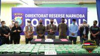 Ditresnarkoba Polda Riau Kembali Ungkap Jaringan Internasional Dengan Barang Bukti 81 Kg Shabu