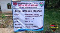 Desa Rejo Mulyo Rampungkan Jalan Lapen Menggunakan Dana Desa 2021