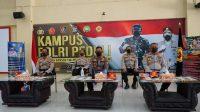 Kampus Polri Peduli SPN Polda Riau Gelar Vaksinasi dan Berikan Sembako Kepada Warga