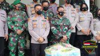 Kapolres Pandeglang Berikan Kejutan HUT TNI Ke Kodim 0601 Pandeglang