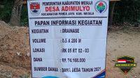 Desa Adi Mulyo Rampungkan 60 porsen Kegiatan Pisik dan BLT