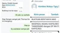 Kapolresta Tangerang : Ada Yang Catut Nama Saya, Awas Jangan Ada Yang Tertipu