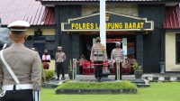 Jajaran Polres Lampung Barat Polda Lampung menggelar Apel Gelar Pasukan Dalam Rangka Pelaksanaan Operasi Zebra Krakatau Tahun 2021