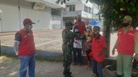 Patroli Wilayah, Babinsa Kedaton dan Satgas Covid 19 Imbau Warga Patuhi Prokes
