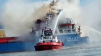 Kebakaran Menimpa Kapal Kargo Di Cilacap