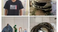 Jajaran Polsek Kalianda, Amankan Pelaku Pencurian Kabel Milik PLN