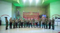 Prajurit TNI-Polri di Kabupaten Kampar Rayakan Natal Bersama di Aula Makodim 0313/KPR