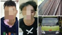 Setelah Kejar-kejaran Dengan Petugas Akhirnya Komplotan Pencuri Rel Kereta Api Berhasil Di Gelandang Ke Polres Lubuklinggau