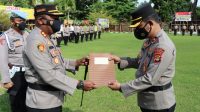 Kapolres Tulang Bawang Berikan Reward Kepada Pos Terbaik Dalam Operasi Lilin Krakatau 2021