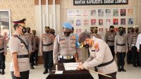 Kaporesta Bandar Lampung Pimpin Serah Terima Jabatan Kapolsek Tanjung Karang Barat