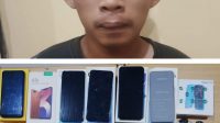 Pelaku Pembobol Konter Handphone dengan Kerugian Puluhan Jutaan Rupiah dalam kurun waktu 1×24 jam berhasil di Ungkap Team Tekab 308 Satreskrim Polres Tulang Bawang Barat