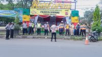 Jelang Hari Raya Idulfitri 1443 H Kapolsek Banjaran Cek Kesiapan Pospam Alun-alun Banjaran