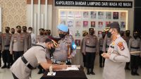 2 Pejabat Utama Polres Badar Lampung Serah Terima Jabatan