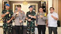 Terima Kunjungan Danlanud RSN Pekanbaru, Kapolda Riau Irjen Iqbal : Yakin, Sinergitas TNI Polri Semakin Solid