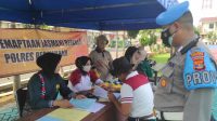 Personil Polres Pesawaran Mengikuti Tes Kesamaptaan Jasmani