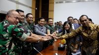 Menhan Prabowo Hadiri Rapat di DPR Bersama Panglima TNI, KSAD, KSAL, Wakasau