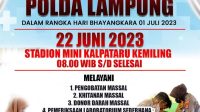 Polda Lampung Akan gelar Bakti Kesehatan Menyambut Hari Bhayangkara Ke-77. “ini Waktu dan Lokasinya
