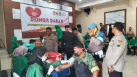 Peduli Sesama, Babinsa Koramil 03/Serengan ikuti Donor Darah Dalam Rangka HUT RI ke-78