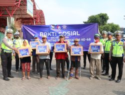 Petugas Gabungan Ops Zebra Candi 2023, Polda Jateng Beri Bantuan Sosial