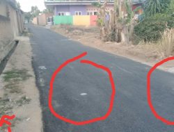 Tuwai Kecaman,Pengaspalan Jalan Perum Polri Rajabasa Raya Terlihat Tipis