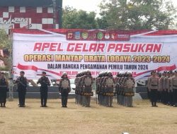 Pemilu 2024 Aman,Polres Pangandaran Apel Gelar Pasukan