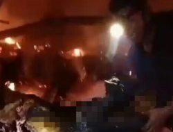 Rumah Warga Sungkai Tengah Terbakar Telan Satu Korban Jiwa