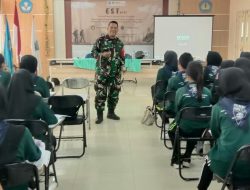 Mahasiswa Unila Dibekali Materi Navrat dari Babinsa Koramil 410-06/Kedaton