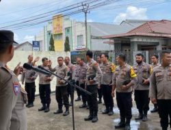 SatBinmas Polres Pangandaran Gelar Apel Dengang Seluruh Polsek