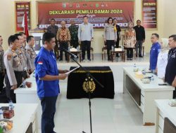 Polres Pesawaran Gelar Deklarasi Pemilu Damai 2024