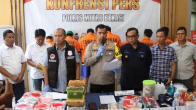 Perederan Narkoba dan Obat Berbahaya Terungkap Satnarkoba Polres Metro Bekasi