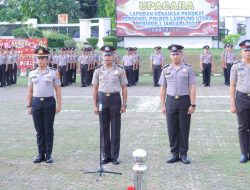 64 Personel Polres Lampung Utara Naik Pangkat