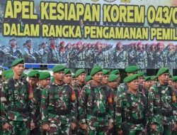 Secara Virtual,Tiga Matra TNI Wilayah Provinsi Lampung Apel Bersama Panglima TNI