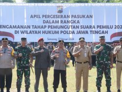 Apel Pergeseran Pasukan Pemilu 2024,Polda Jateng Kerahkan Puluhan Ribu Personel