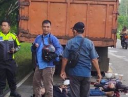 Dua Pesepeda Motor Tabrak Truck,Diduga Pelaku Curanmor