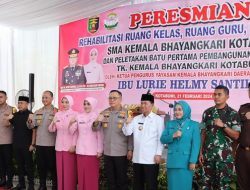Kapolda Lampung Resmikan Rehabilitas SMA dan Peletakan Batu Pertama Pembangunan TK Bhayangkari