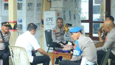 Kapolres TBB Cek Pengamanan Pleno Terbuka di PPK Kecamatan TBT