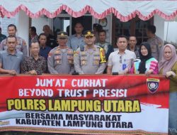 Gelar Jumat Curhat di Kelurahan Tanjung Senang,Kapolres Lampung Utara Serap Aspirasi Warga