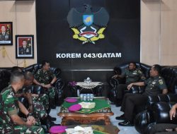Danrem 043/Gatam Sambut Kunjungan Danbrigif 4 Marinir/BS