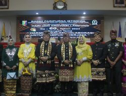 Danrem 043/Gatam Hadiri Rapat Paripurna Istimewa Peringati HUT Provinsi Lampung ke-60